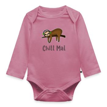 Relax - Organic Longsleeve Baby Bodysuit - mauve - Front