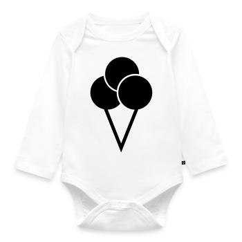 ice_f1 - Baby Bio-Langarm-Body - Weiß - Vorne