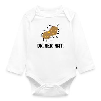 Bacterium Dr rer nat Doctorate Biologist Biology - Organic Longsleeve Baby Bodysuit - white - Front