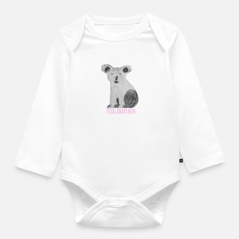 Koalabärchen - Baby Bio-Langarm-Body - Weiß