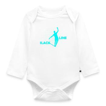Slackline - Organic Longsleeve Baby Bodysuit - white - Front