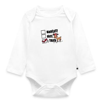 Noël Noël Noël Noël Noël - Body Bébé bio manches longues - blanc - Devant