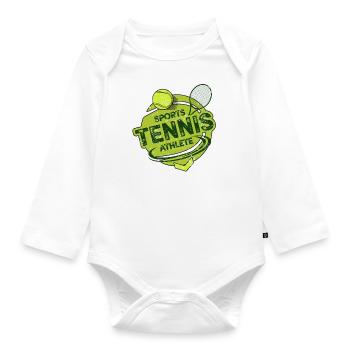 T-shirt cadeau de motivation tennis - Body Bébé bio manches longues - blanc - Devant