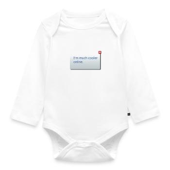 I much cooler en ligne Drôle de rengaine cadeau - Body Bébé bio manches longues - blanc - Devant