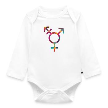 Tout genre LGBTQ - Body Bébé bio manches longues - blanc - Devant