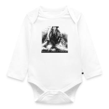 Greyhorse Reining Edition avec EM Photography - Body Bébé bio manches longues - blanc - Devant