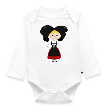 Elsässer Tracht - Baby Bio-Langarm-Body - Weiß - Vorne