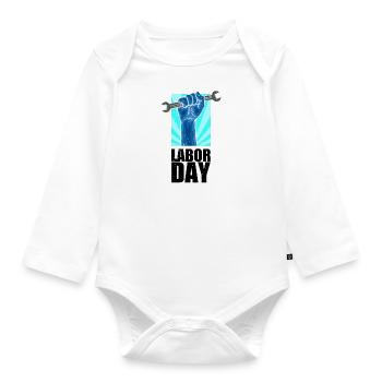 Labor Day Labor Day Holiday - Organic Longsleeve Baby Bodysuit - white - Front