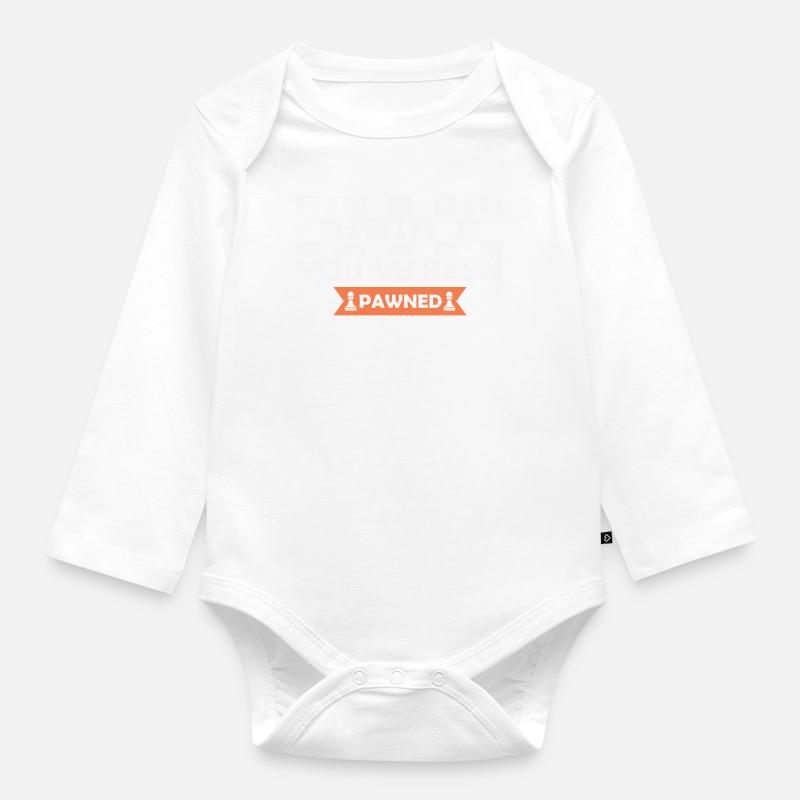 Jeu d'échecs avec Matt Jeu d'échecs - Body Bébé bio manches longues - blanc