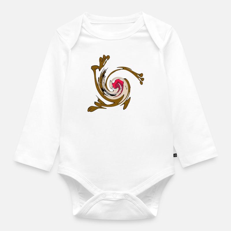 Tasmanian devil - Organic Longsleeve Baby Bodysuit - white