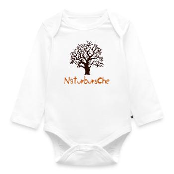 Naturbursche - Baby Bio-Langarm-Body - Weiß - Vorne