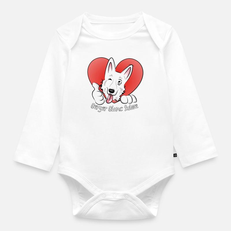 Berger Blanc Suisse - Body Bébé bio manches longues - blanc