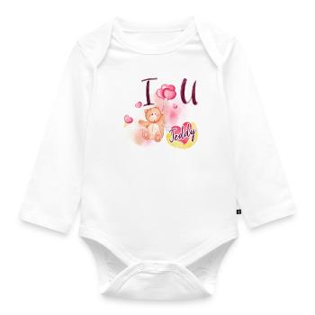 Teddy - Body Bébé bio manches longues - blanc - Devant