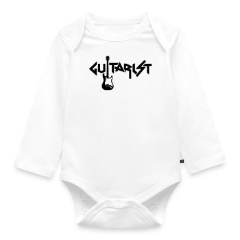 guitarist - Organic Longsleeve Baby Bodysuit - white - Front