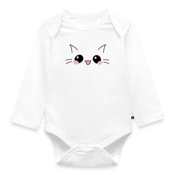 KittyCat - Baby Bio-Langarm-Body - Weiß - Vorne