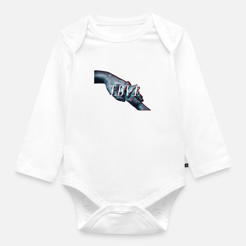 bien-aimé - Body Bébé bio manches longues - blanc