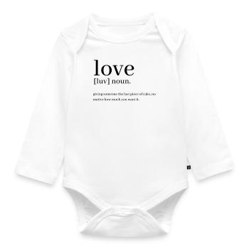 Définition de l'amour - Body Bébé bio manches longues - blanc - Devant