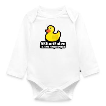 AbituriEnten 12 ans rumgedümpelt - Body Bébé bio manches longues - blanc - Devant