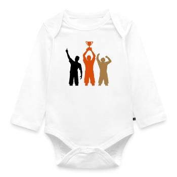 Pokal Meister Finale - Baby Bio-Langarm-Body - Weiß - Vorne