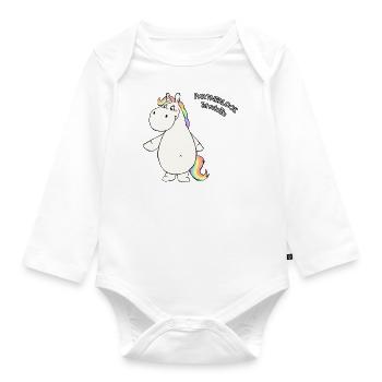 Partnerlook ist scheiße - rechts - Baby Bio-Langarm-Body - Weiß - Vorne