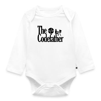 The Codefather Coding Programmieren Godfather Pate - Baby Bio-Langarm-Body - Weiß - Vorne