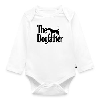 The Dogfather chien Godfather Parrain idée cadeau - Body Bébé bio manches longues - blanc - Devant