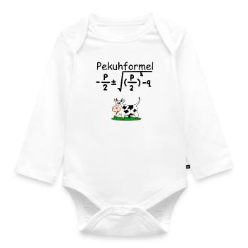 pq kuh formel - Baby Bio-Langarm-Body - Weiß - Vorne