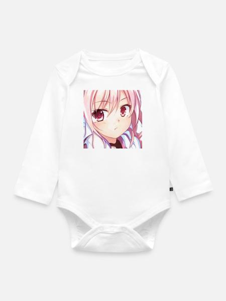Waifu # 23 - Baby Bio-Langarm-Body - Weiß