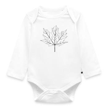 maple leaf - Organic Longsleeve Baby Bodysuit - white - Front