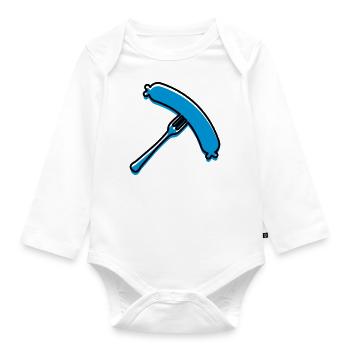 Fourchette à bratwurst - Body Bébé bio manches longues - blanc - Devant