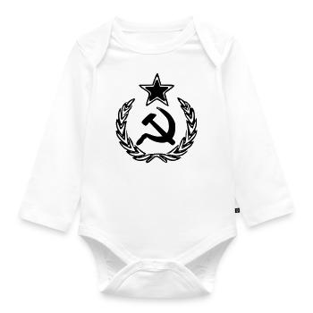 ussr - Organic Longsleeve Baby Bodysuit - white - Front
