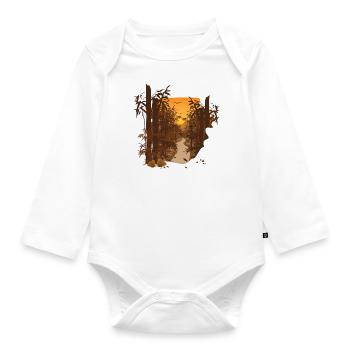 Japan Style - Organic Longsleeve Baby Bodysuit - white - Front
