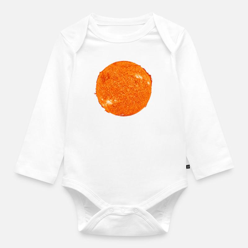 Sonne - Baby Bio-Langarm-Body - Weiß