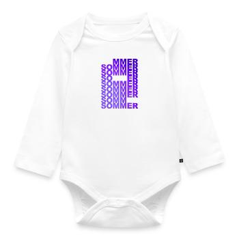 Estate Estate Estate Estate Colore Viola Gesc - Body ecologico per neonato a manica lunga - bianco - Fronte