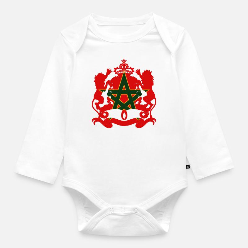 Maroc - Body Bébé bio manches longues - blanc