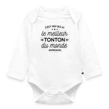 meilleur tonton - Body Bébé bio manches longues - blanc - Devant