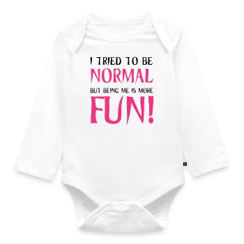 Normal - Baby Bio-Langarm-Body - Weiß - Vorne