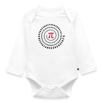pi mathématiques π science spirale sans fin - Body Bébé bio manches longues - blanc - Devant