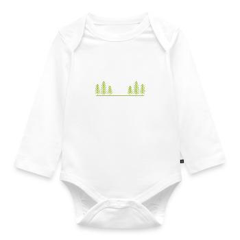 "RHÖNER HEIMAT" - Baby Bio-Langarm-Body - Weiß - Vorne
