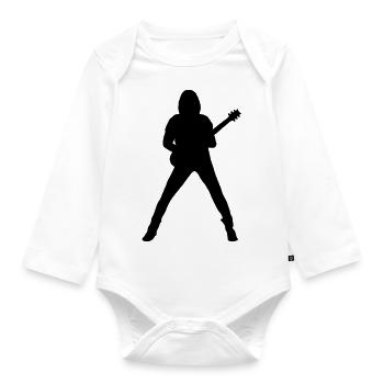 guitarist - Organic Longsleeve Baby Bodysuit - white - Front