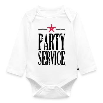Partyservice / Party service (2c) - Baby Bio-Langarm-Body - Weiß - Vorne