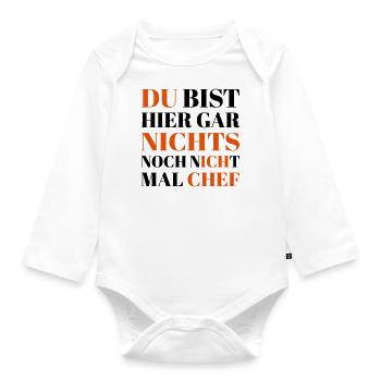 Cheffe - Baby Bio-Langarm-Body - Weiß - Vorne