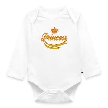 Prinzessin - Baby Bio-Langarm-Body - Weiß - Vorne