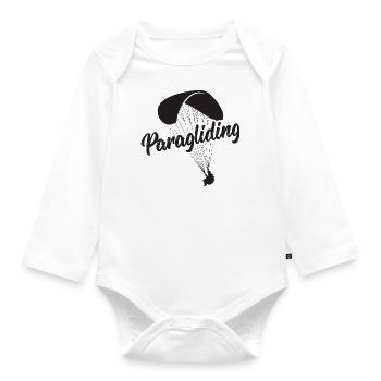 Paragliding - Baby Bio-Langarm-Body - Weiß - Vorne