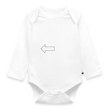 Je suis avec stupide chemise drôle de plaisanterie de bande dessinée - Body Bébé bio manches longues - blanc - Devant
