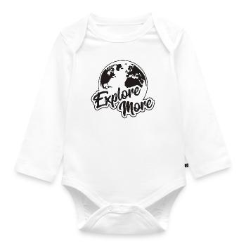 Reise - Baby Bio-Langarm-Body - Weiß - Vorne