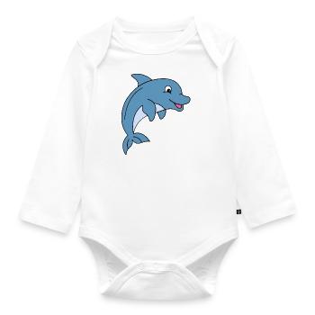 Dauphin des enfants - Body Bébé bio manches longues - blanc - Devant