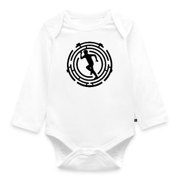 Running - Baby Bio-Langarm-Body - Weiß - Vorne
