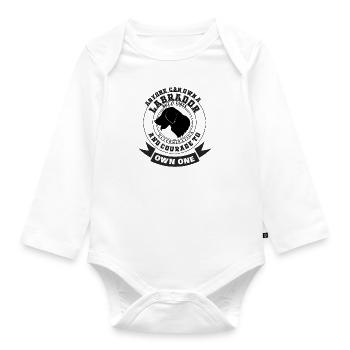 Labrador - Organic Longsleeve Baby Bodysuit - white - Front