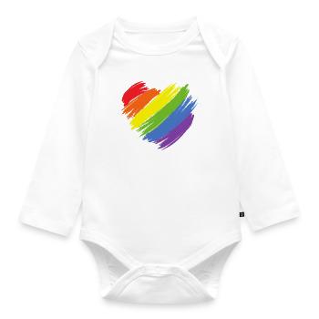 LGBT | PRIDE 2019 - Body Bébé bio manches longues - blanc - Devant